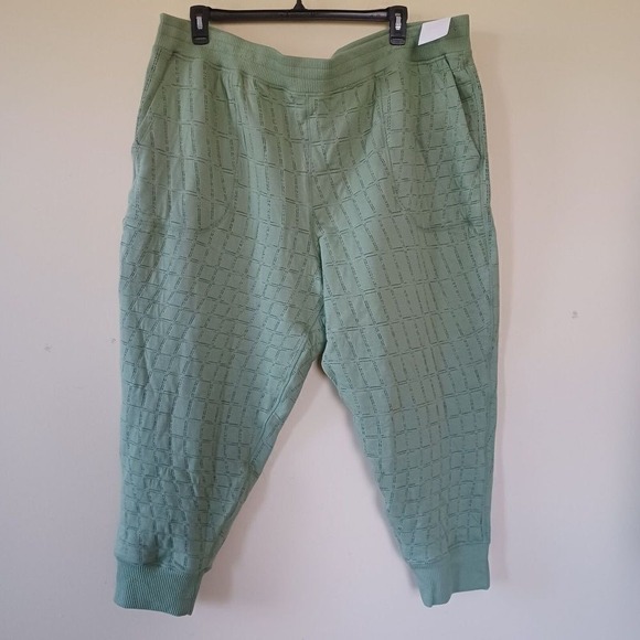 Nike Joggers‎ Sz 1X Yoga Stretch Luxe Thermal Reversible Quilted Green $120 New - Picture 1 of 11